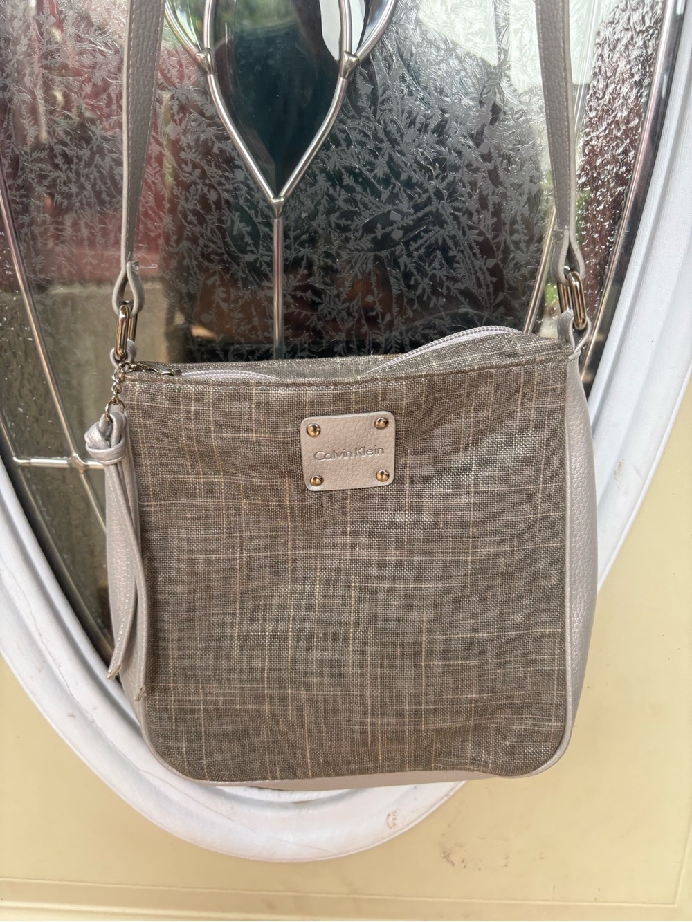 Calvin Klein Neutral Taupe-Beige Crossbody Bag